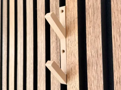 Coat Hook for Acoustic Panels - Beveled