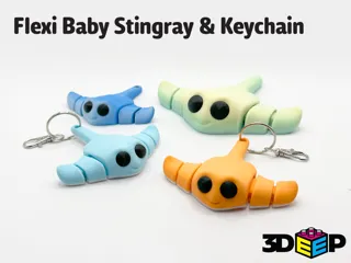Flexi Baby Stingray & Keychain - No Supports