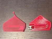 WWII Resistance Stocking Hat Lapel Pin -Transparent Red PETg