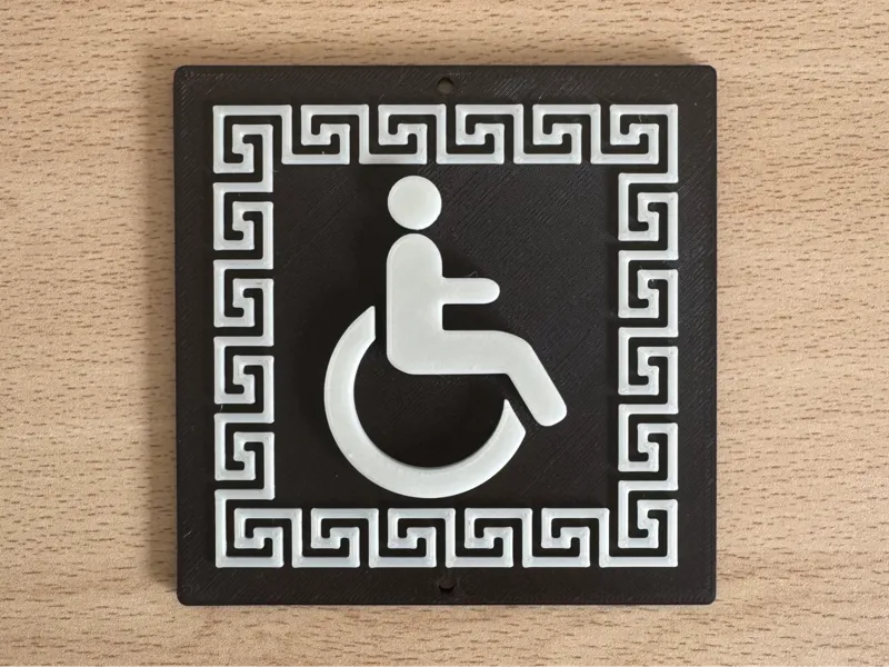 Accessible Restroom Sign - Disabled Toilet Plate