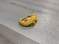 Figurine dragon endormi low poly — photo 4