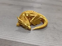 Figurine dragon endormi low poly — photo 7