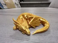 Figurine dragon endormi low poly — photo 5