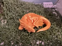 Figurine dragon endormi low poly — photo 9