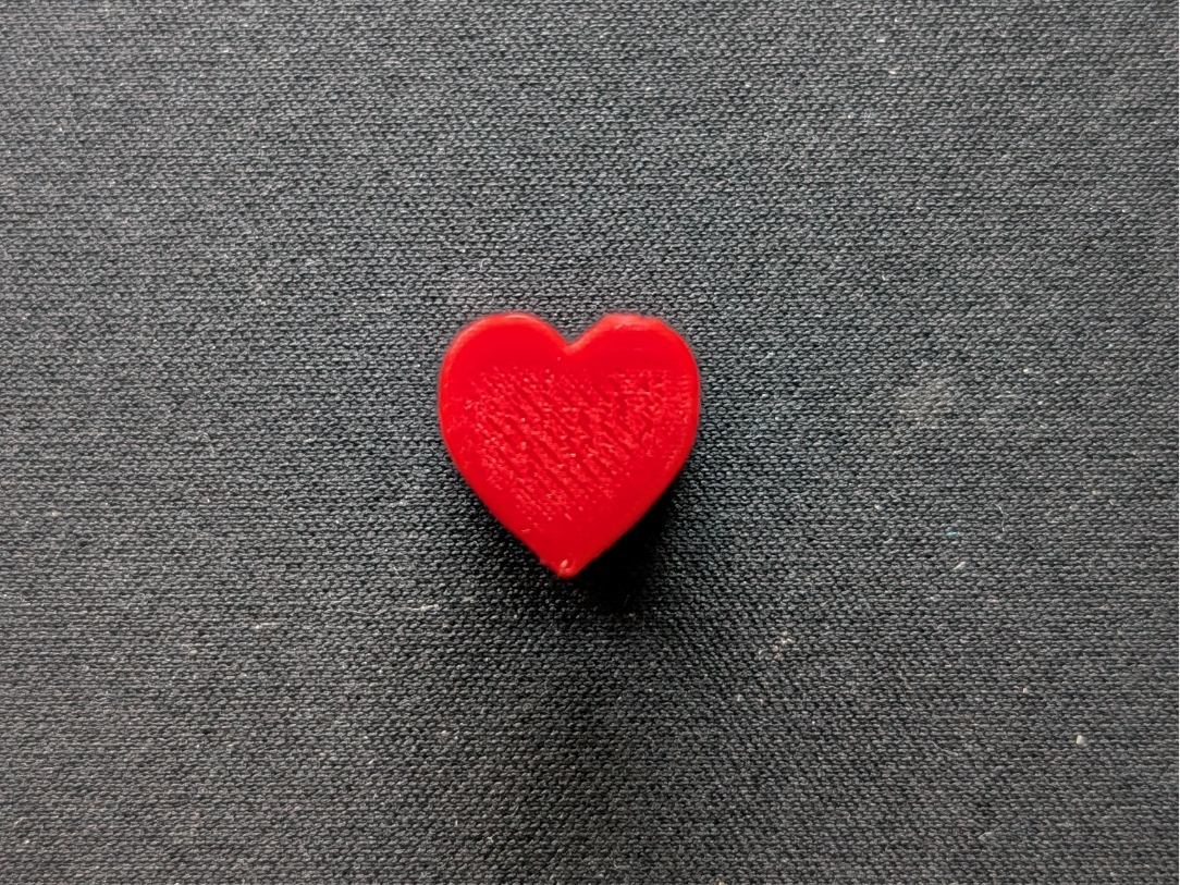 Heart shaped hair bead