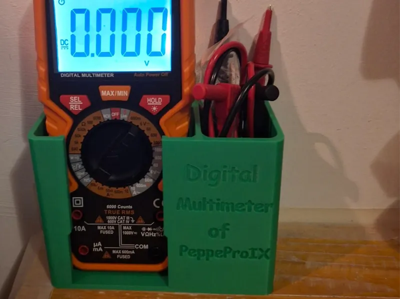 Universal Wall Multimeter Holder with Cable Slot