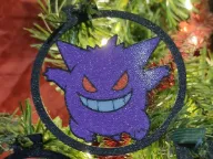 Gengar Pokemon christmas ornament 2d