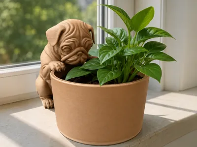 Pug Planter | Desk Organizer | Waste Bin