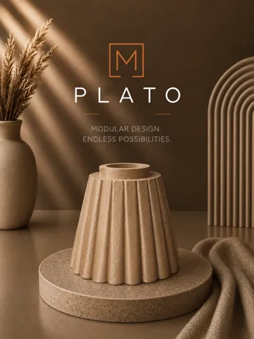 Letrero o emblema decorativo: MODUÉRA Plato Base Modular Display — vista de referencia 2