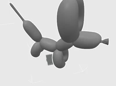 xxl balloon dog 100 cm tal 13 kg filament 