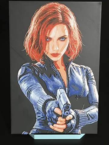 Cuadro decorativo en 3D: Black Widow Marvel Hueforge — vista de referencia 2