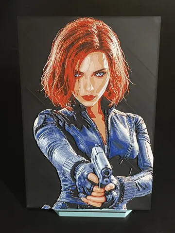 Cuadro decorativo en 3D: Black Widow Marvel Hueforge — vista de referencia 4