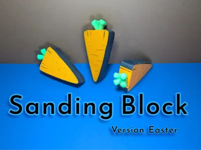 Sanding Block Carrot Version. Easter