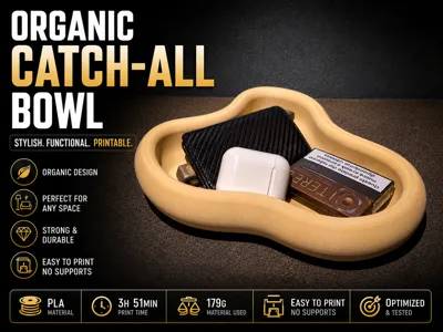 Organic Flow Catch-All Bowl | Premium Valet Tray