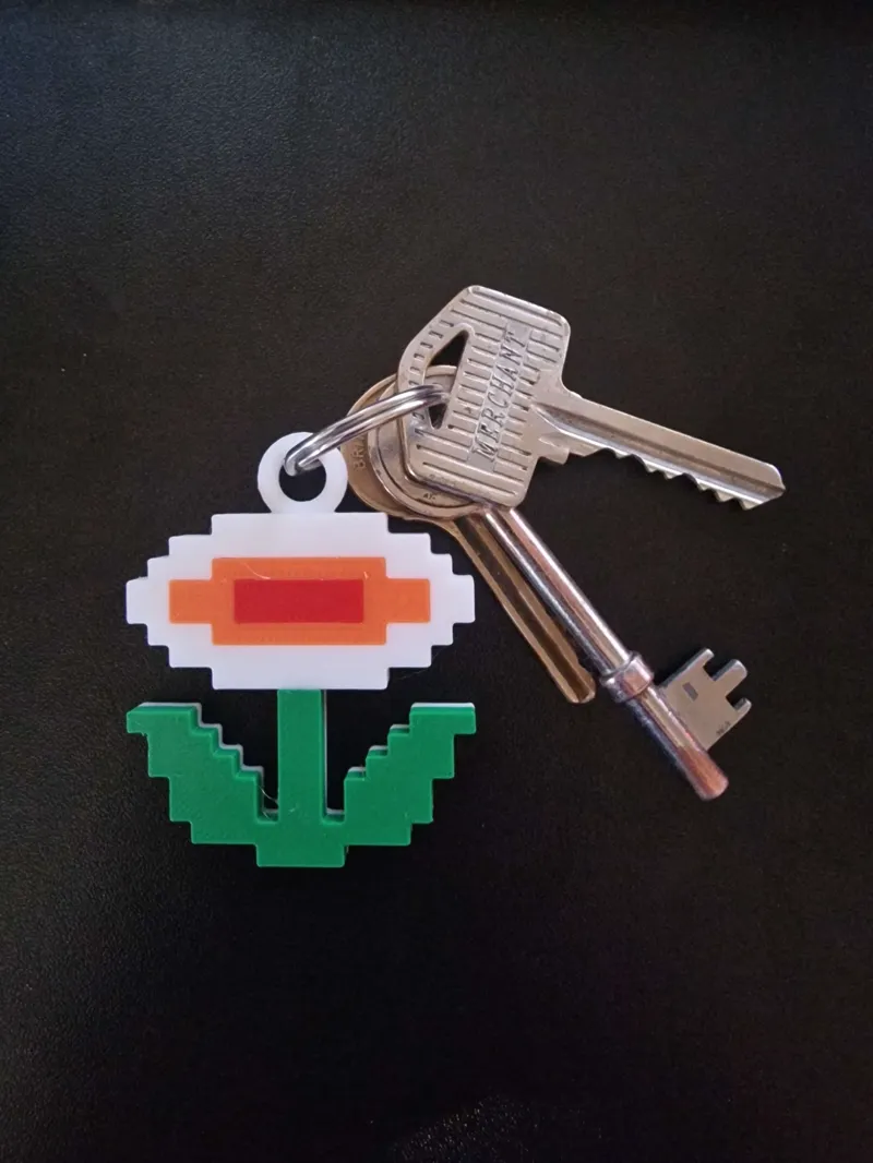 Mario Fire Flower Keychain