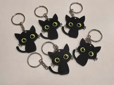 Black Cat Keychain