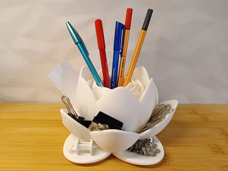 Lotus Desk Organizer – Pen Holder & Desk Tray