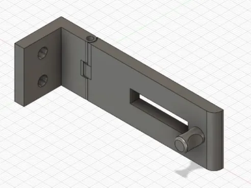 Door lock 90 degree with hinge