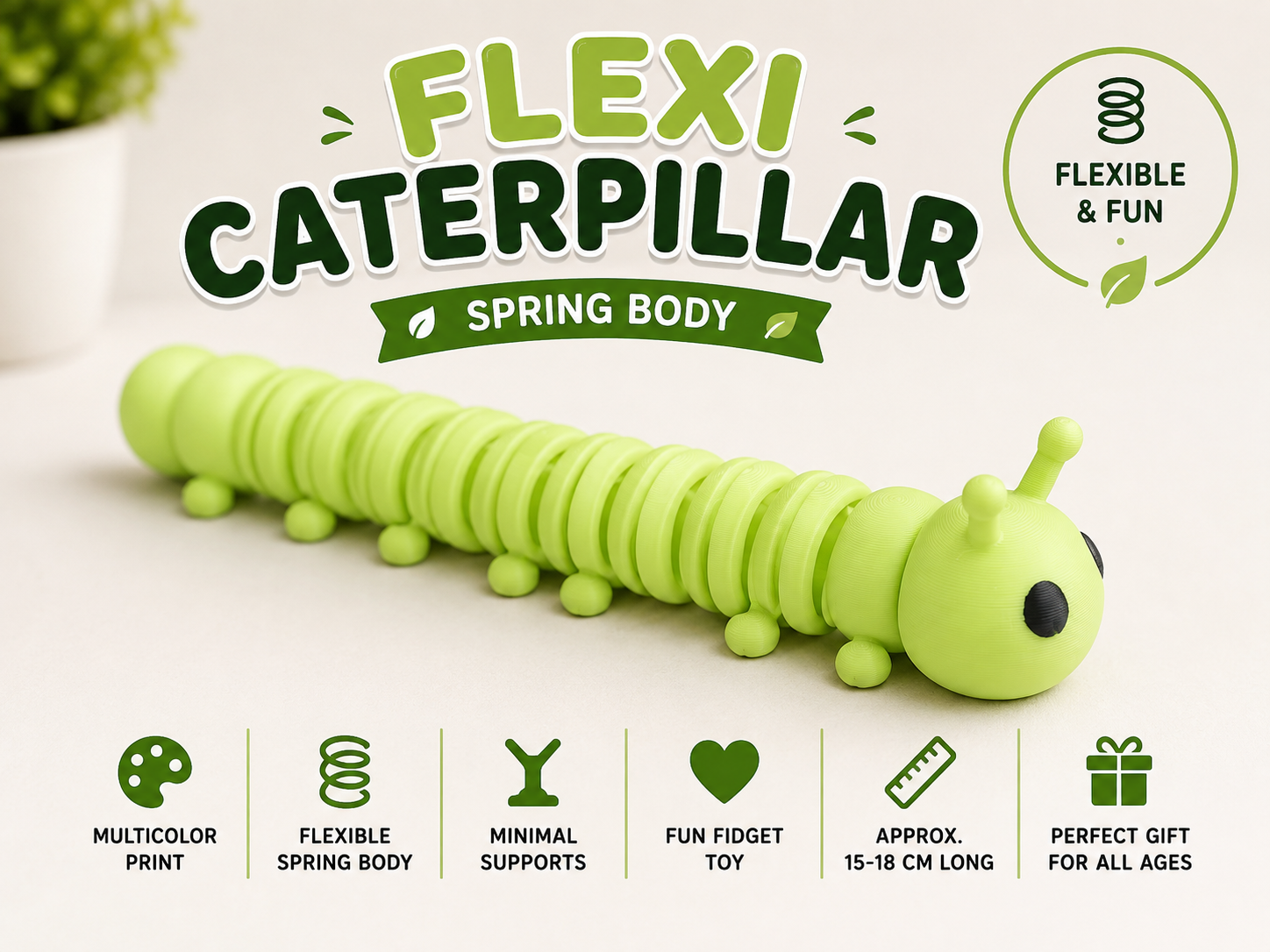 Flexi Caterpillar | Spring Body Fidget Toy - 1