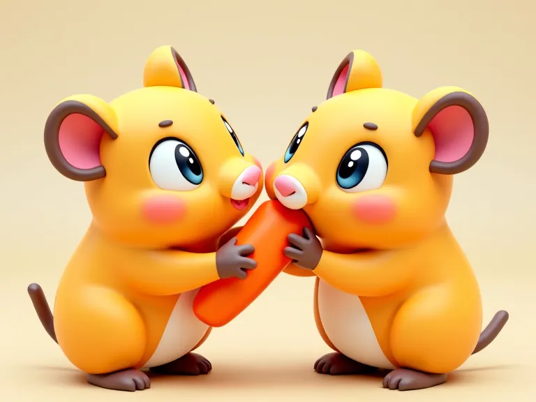 Cute Hamster Couple