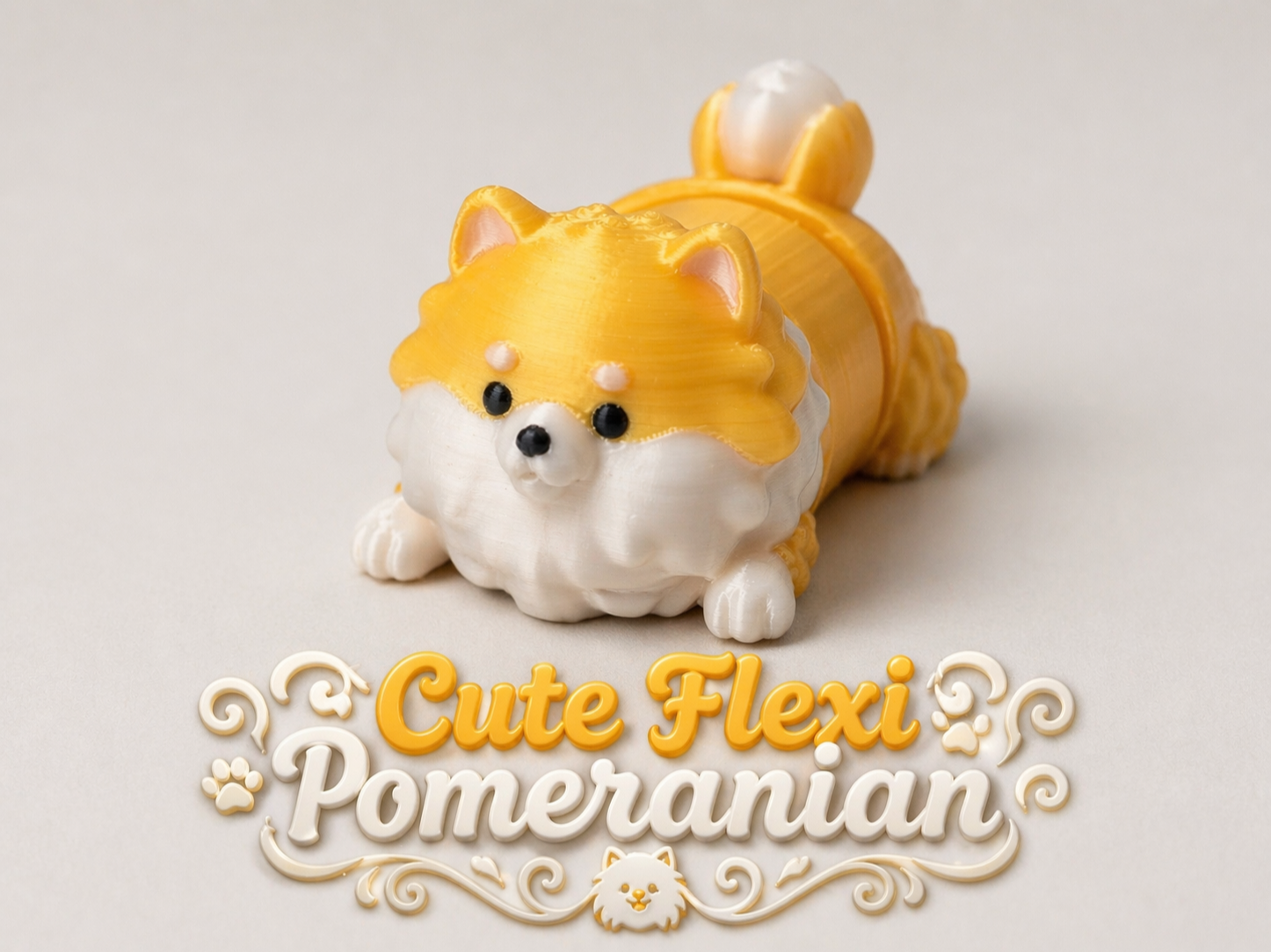 Cute Flexi Pomeranian Keychain