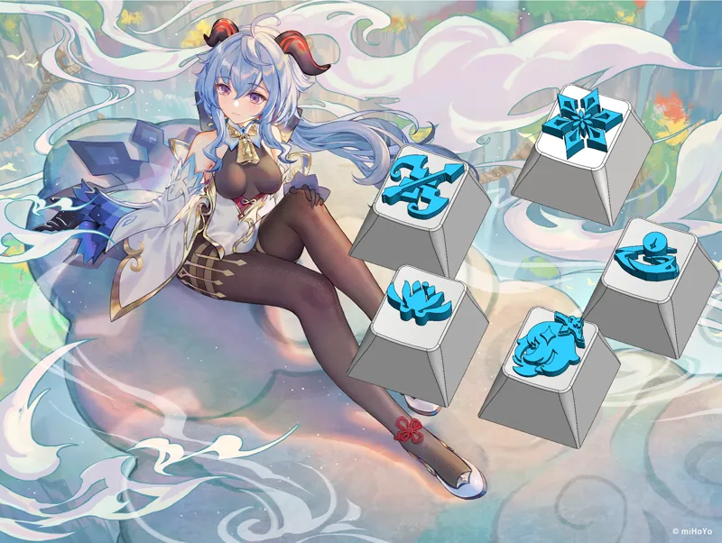 Ganyu Keycap Set