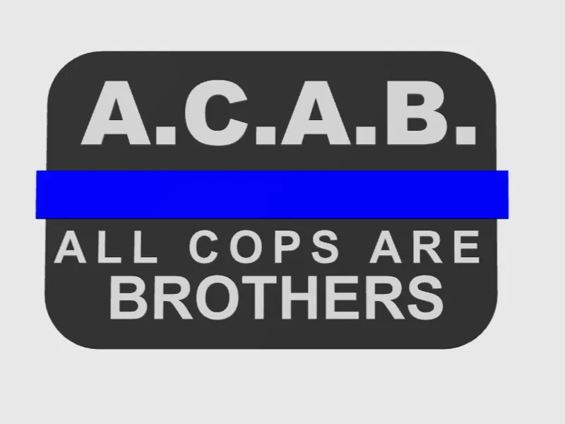 POLICE BROTHERHOOD ACAB PLATE