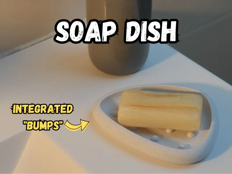 Soap Dish Organic (Self-Draining Design)