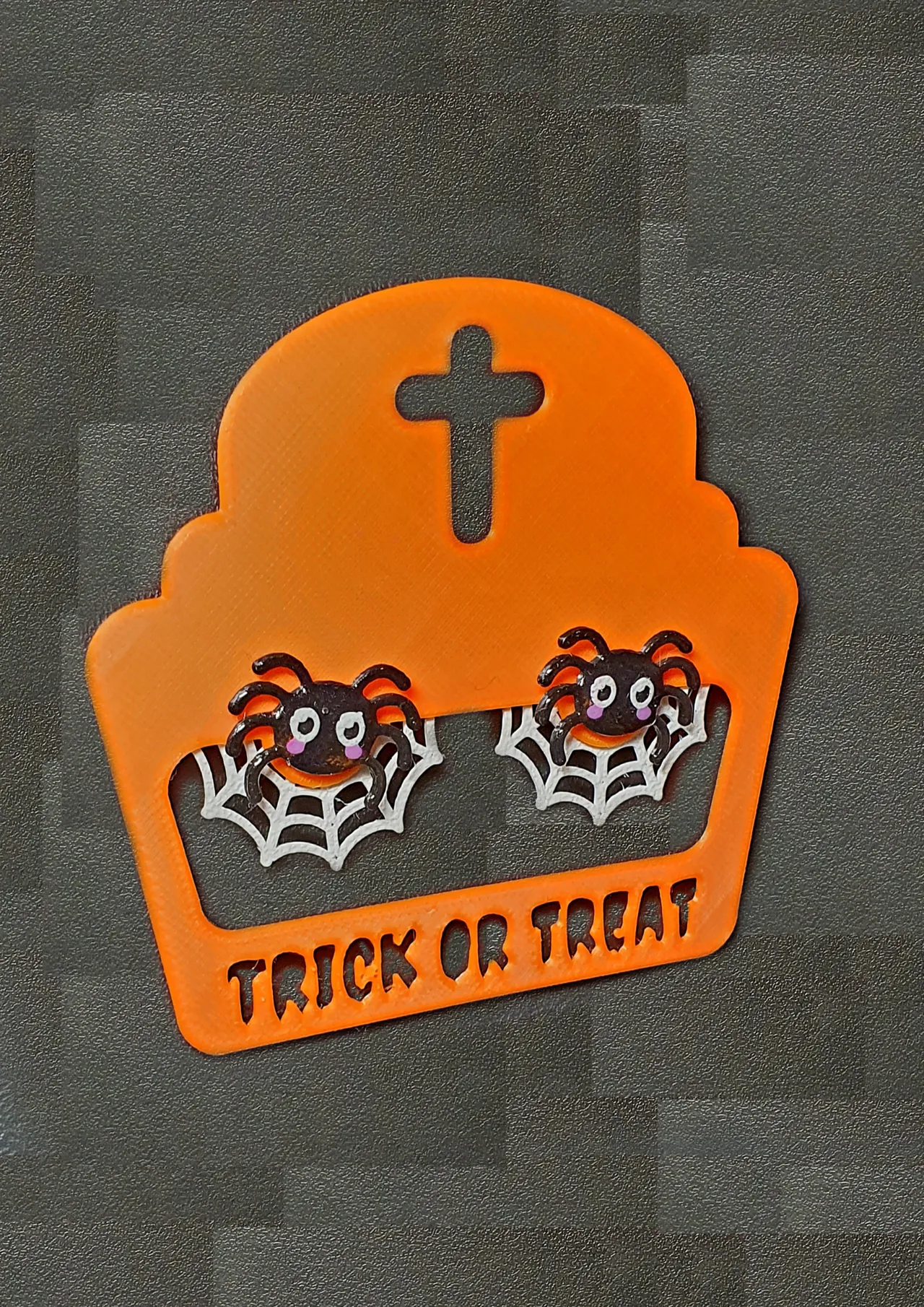 Halloween Spider, Web earrings Trick Display card view 4