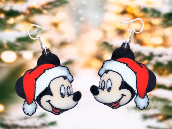 Pendientes Mickey navidad