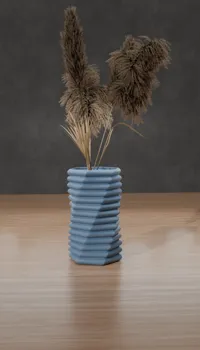 Vase géométrique torsadé — photo 3