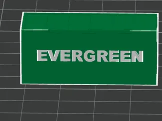 EVERGREEN 20FT container  N-SCALE 1:160