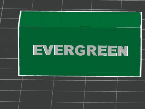 EVERGREEN 20FT container  N-SCALE 1:160