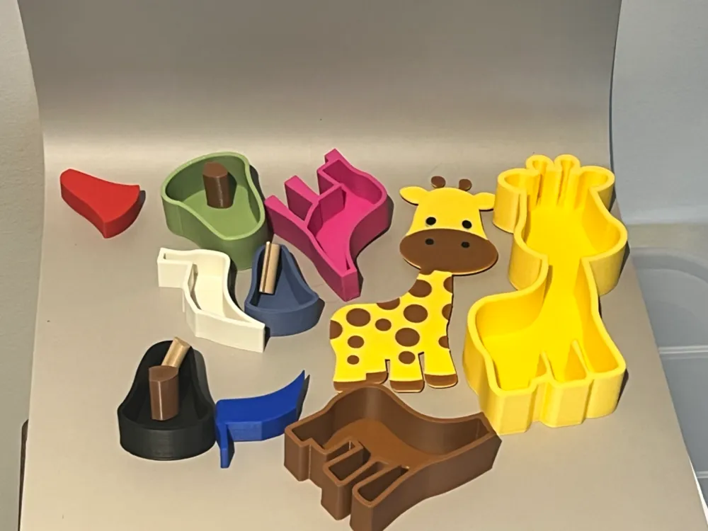 Educational Giraffe Puzzle 14 pieces by DCprint - MakerWorld