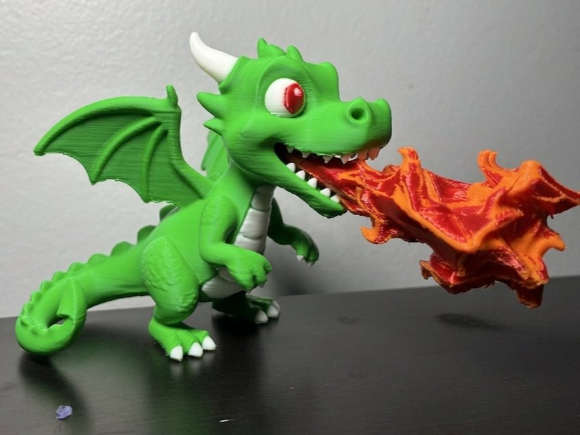 Fire Breathing Baby Dragon, Multi-Color or Single
