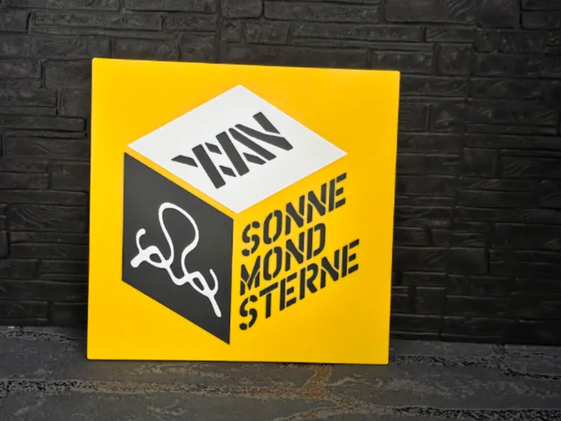Magnet Schild " Sonne Mond und Sterne "