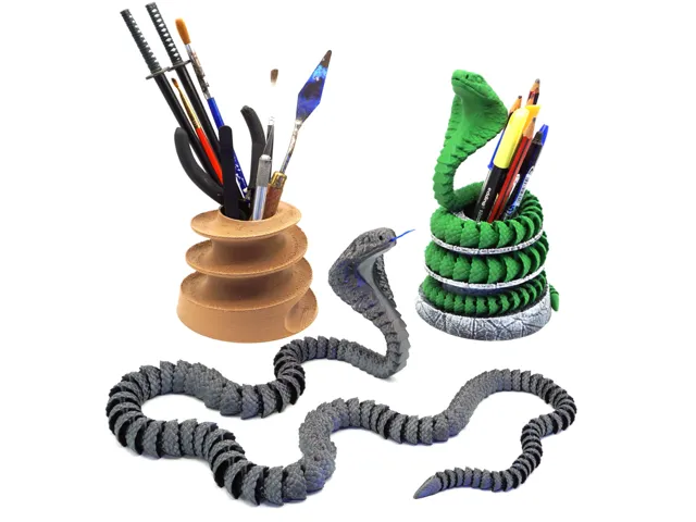 Articulated Cobra + Pencil Holder