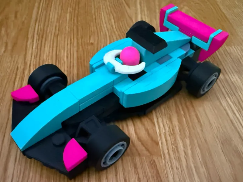 Mini F1 Academy Car Brick Model - 1x and 2x Scale