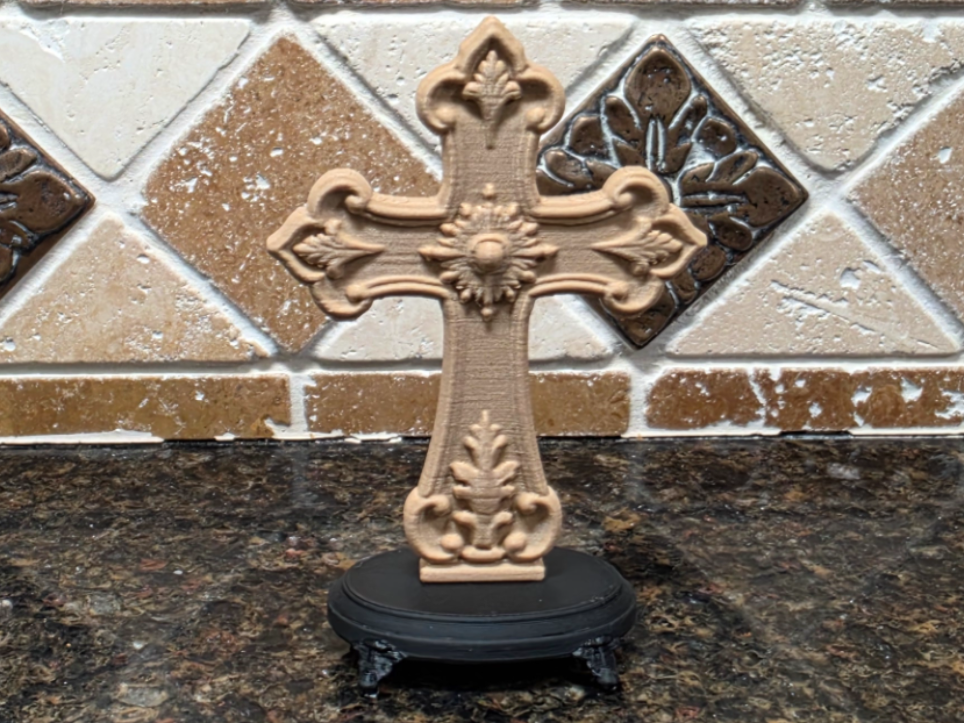 Vintage Baroque Tabletop Cross