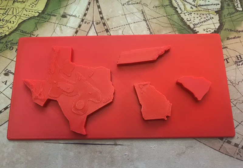Georgia, Tennessee, Texas, and South Carolina State Plate