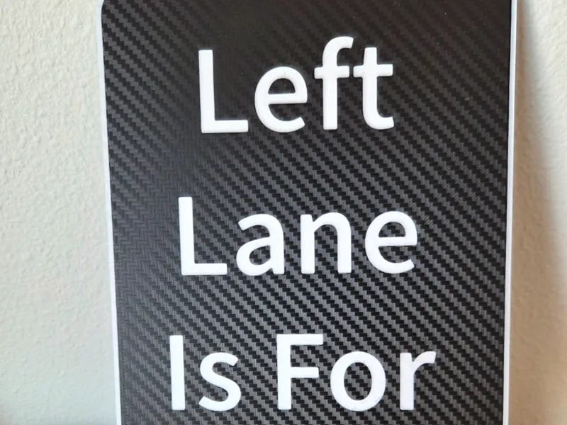 Left lane is for Crime