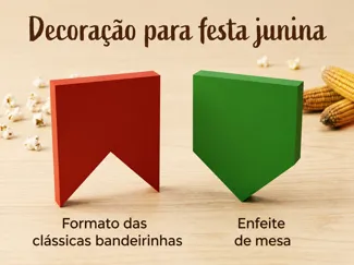 Decoração de mesa para Festa Junina - Banderinhas