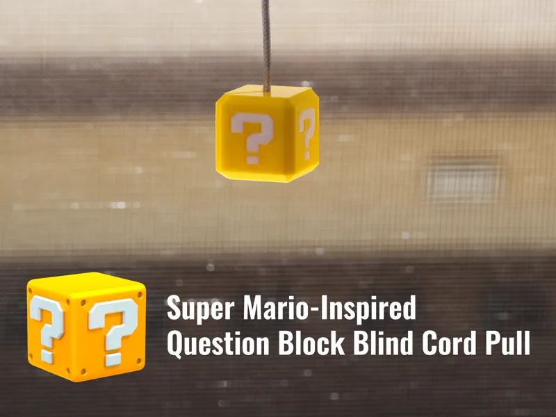 Mario-Inspired Question Block Blind Cord Pull
