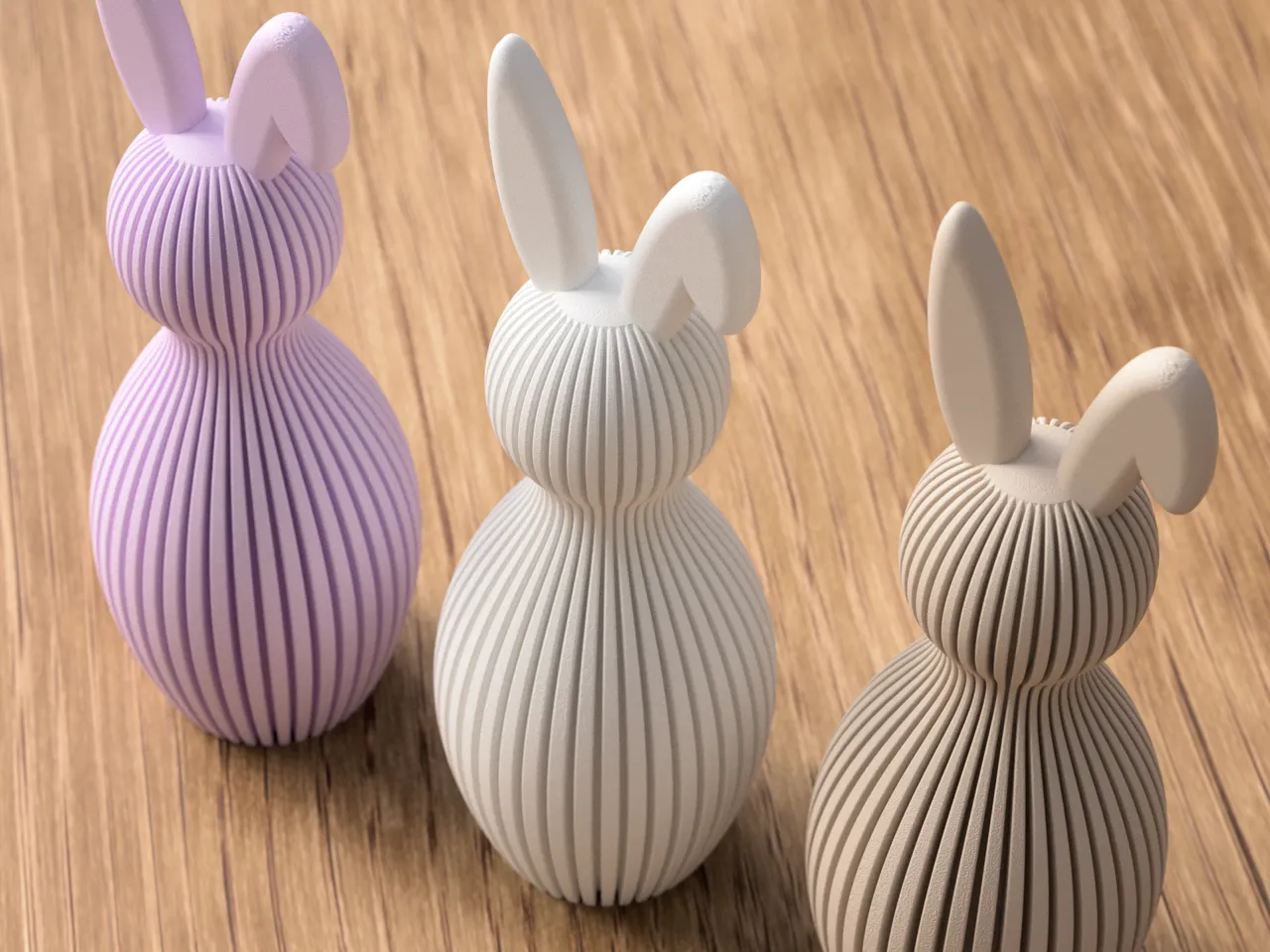 Easter Bunny folded ear view 2