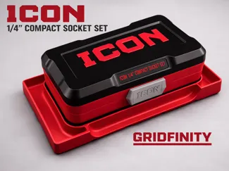 ICON 1/4" Compact Socket Set - Gridfinity