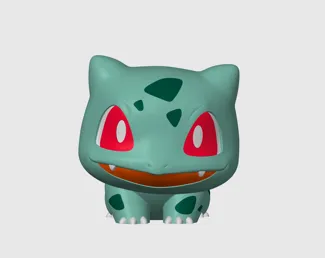 Bulbasaur Pokemon Happy Cute Kawaii Multicolor