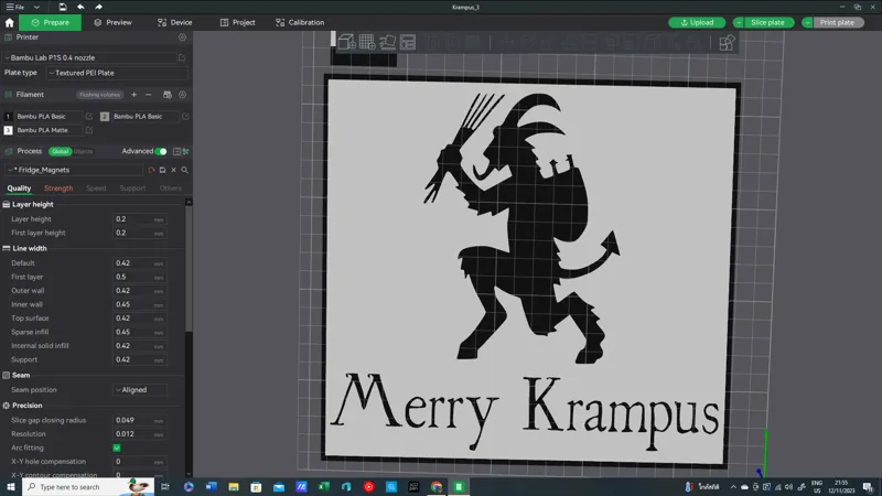Merry Krampus Wall Plaque / Display