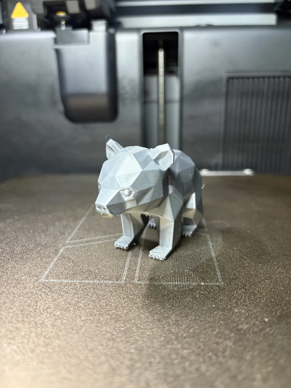Polygon Bear-Low Poly Bear Statue-3D Print Model view 2