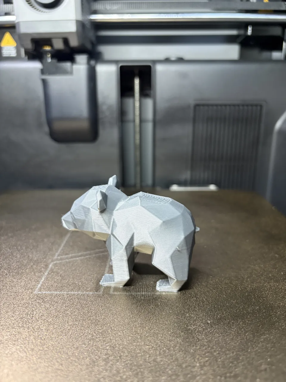 Polygon Bear-Low Poly Bear Statue-3D Print Model view 3