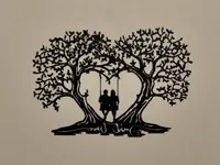 Amoureux sous l'arbre - décoration murale — photo 2